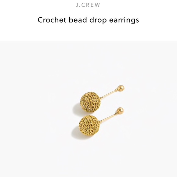 J. Crew Jewelry - NWT crochet ball drop earrings